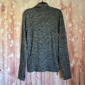 Unbranded Gray Heathered Start Print Stretch Hoodie